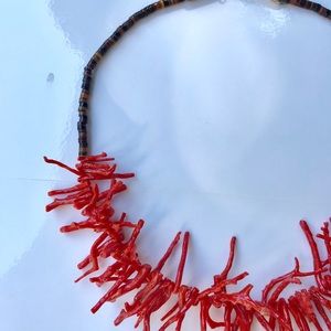 Faux coral necklace